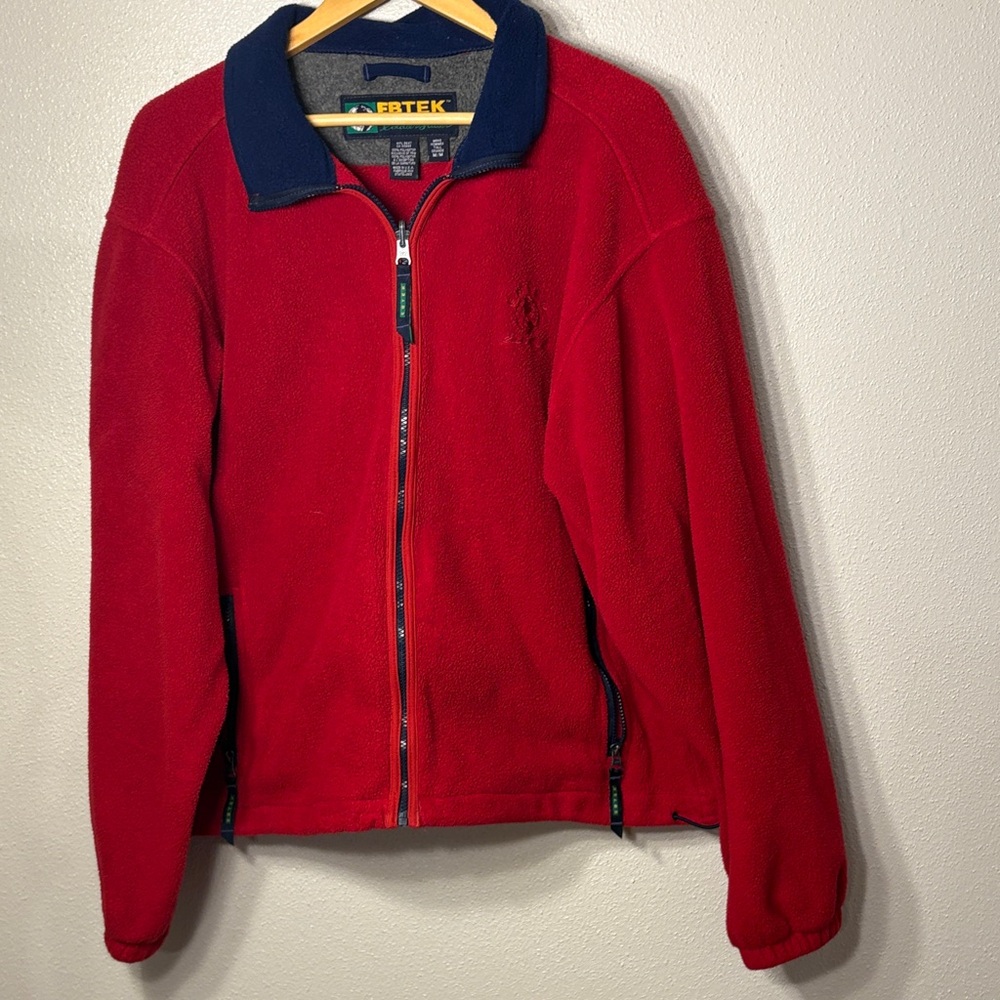 Eddie Bauer EBTEK  Red and Navy Fleece Jacket